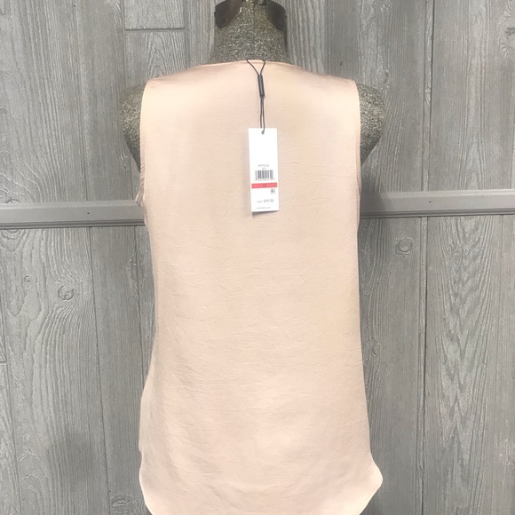 Oversize Blush Pink Sleeveless Blouse Calvin Klein XS NWT - Picture 2 of 3